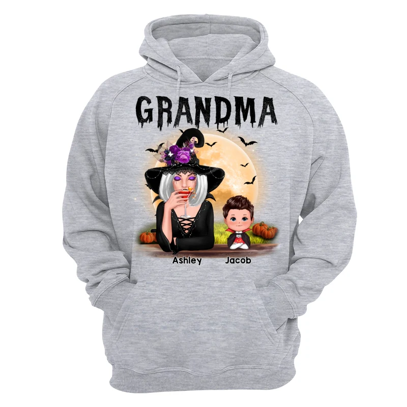 Grandma Mom Witch With GrandKids Halloween Personalized Shirt - Image 10