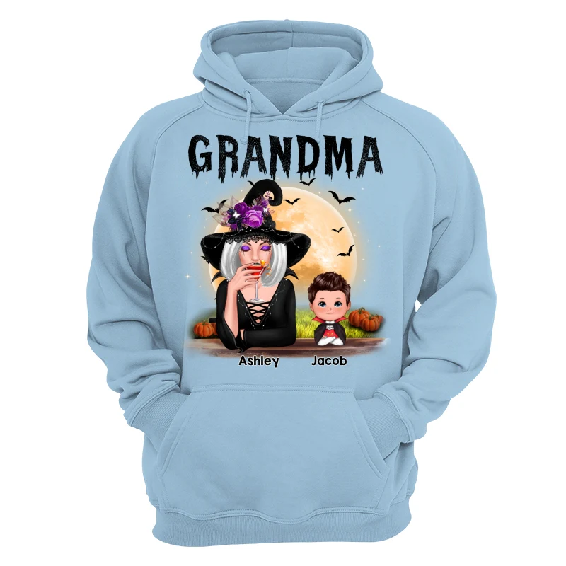 Grandma Mom Witch With GrandKids Halloween Personalized Shirt - Image 12