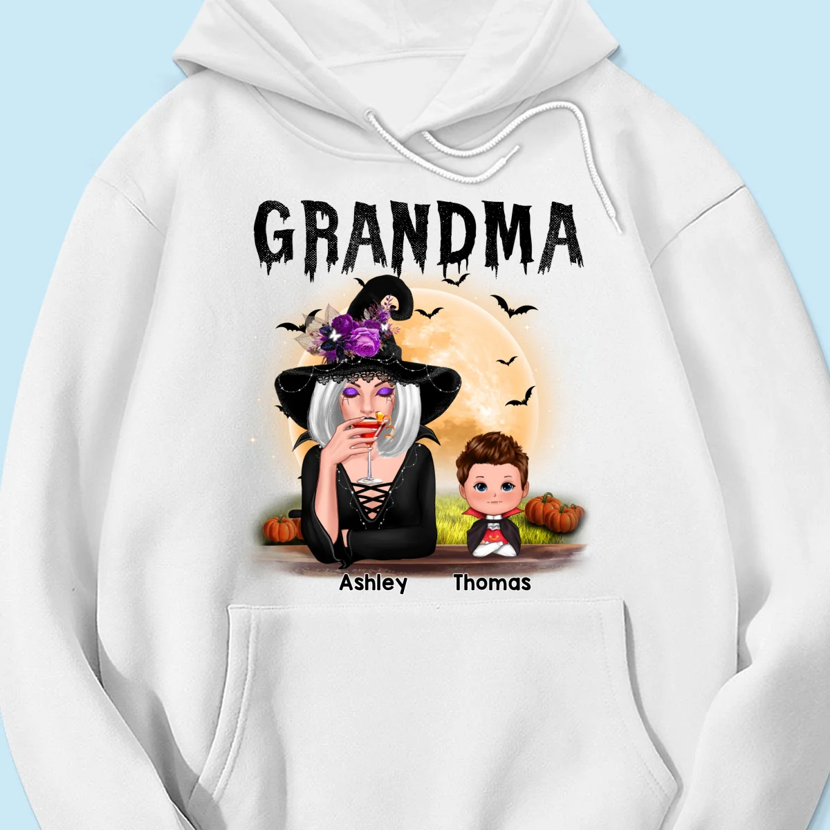 Grandma Mom Witch With GrandKids Halloween Personalized Shirt - Image 15
