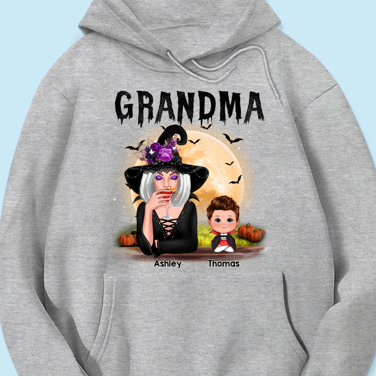Grandma Mom Witch With GrandKids Halloween Personalized Shirt - Image 16