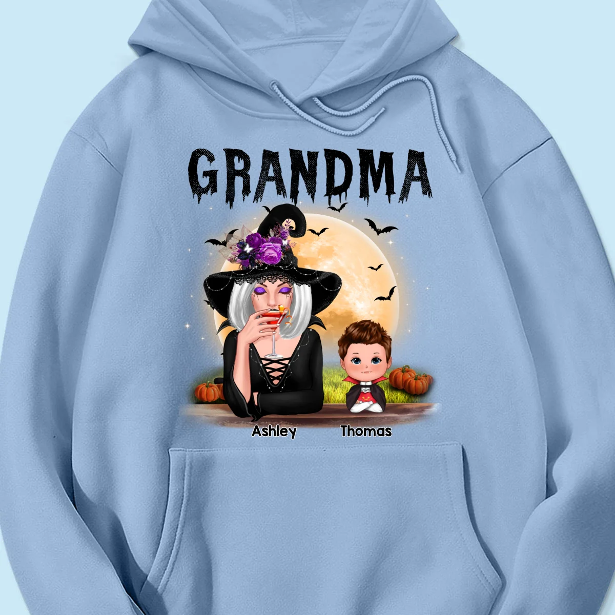 Grandma Mom Witch With GrandKids Halloween Personalized Shirt - Image 18