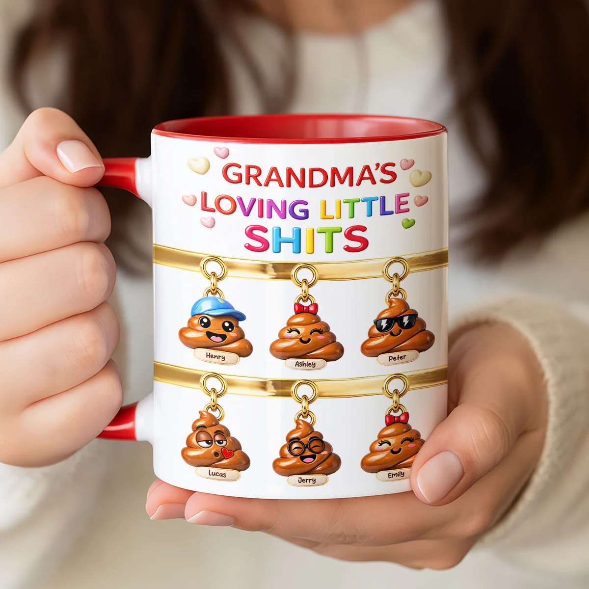 Grandma Mom's Loving Little Shi*t - Personalized Mug - Funny Mother's Day Gift for Grandma, Mom - Image 5