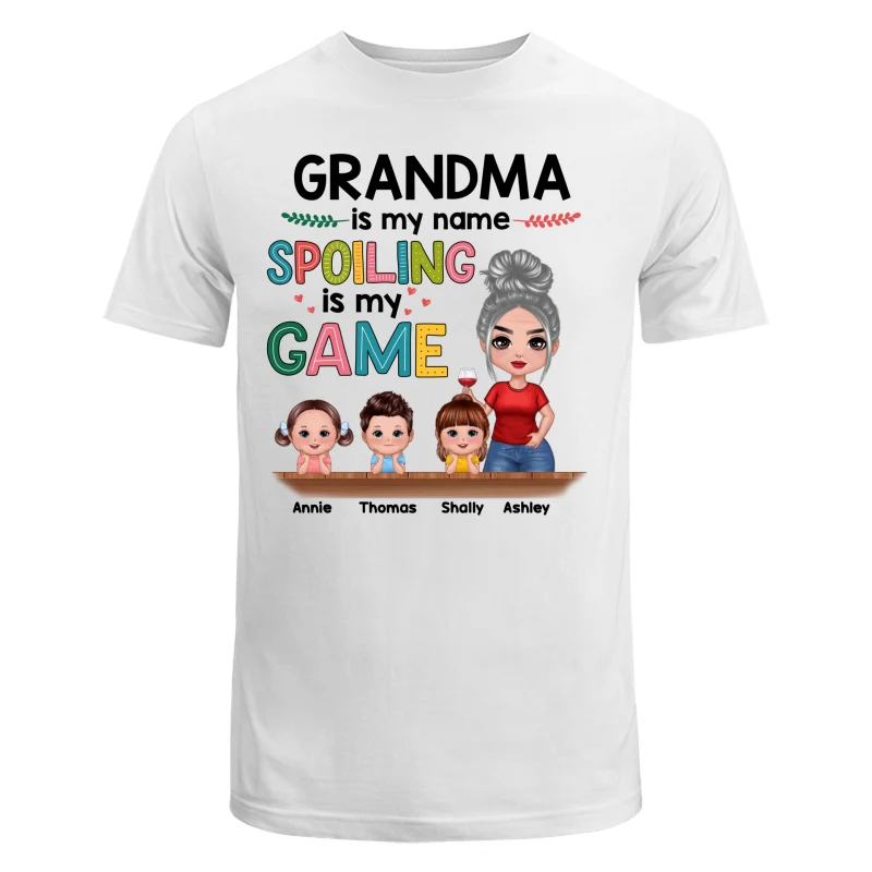 Grandma My Name Spoiling My Game Personalized Shirt - Image 5