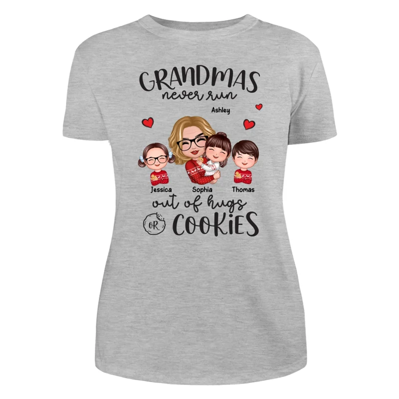 Grandma Never Run Out Of Hugs And Cookies Personalized Christmas Sweatshirt Hoodie - Image 10