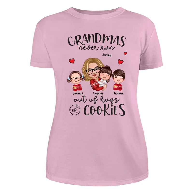 Grandma Never Run Out Of Hugs And Cookies Personalized Christmas Sweatshirt Hoodie - Image 11