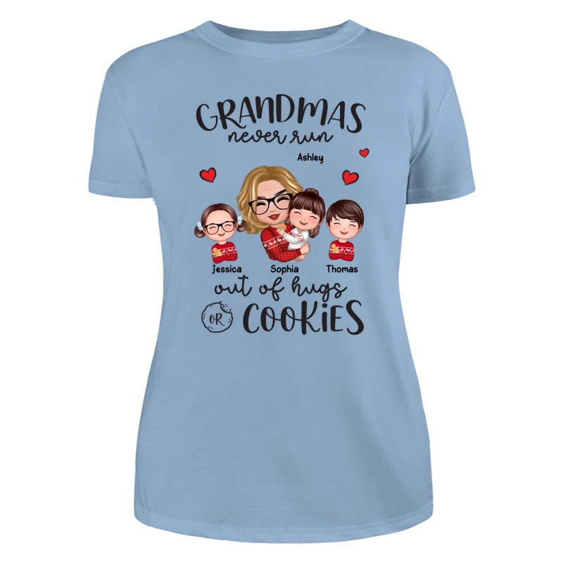 Grandma Never Run Out Of Hugs And Cookies Personalized Christmas Sweatshirt Hoodie - Image 12