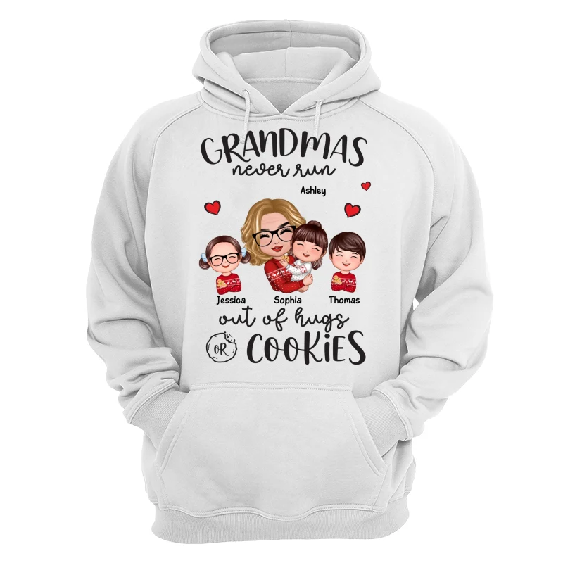 Grandma Never Run Out Of Hugs And Cookies Personalized Christmas Sweatshirt Hoodie - Image 13
