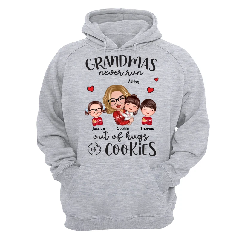 Grandma Never Run Out Of Hugs And Cookies Personalized Christmas Sweatshirt Hoodie - Image 14