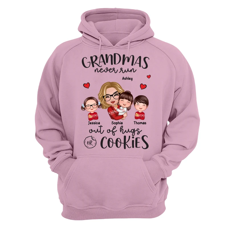Grandma Never Run Out Of Hugs And Cookies Personalized Christmas Sweatshirt Hoodie - Image 15