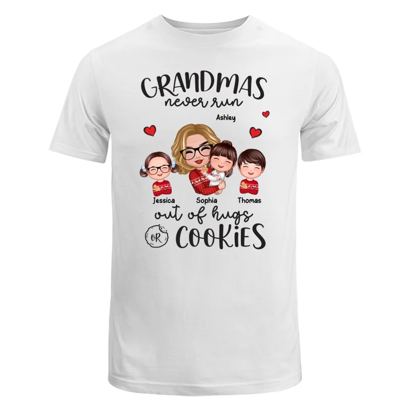 Grandma Never Run Out Of Hugs And Cookies Personalized Christmas Sweatshirt Hoodie - Image 5