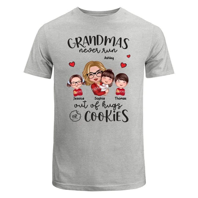 Grandma Never Run Out Of Hugs And Cookies Personalized Christmas Sweatshirt Hoodie - Image 6
