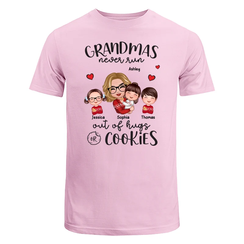 Grandma Never Run Out Of Hugs And Cookies Personalized Christmas Sweatshirt Hoodie - Image 7