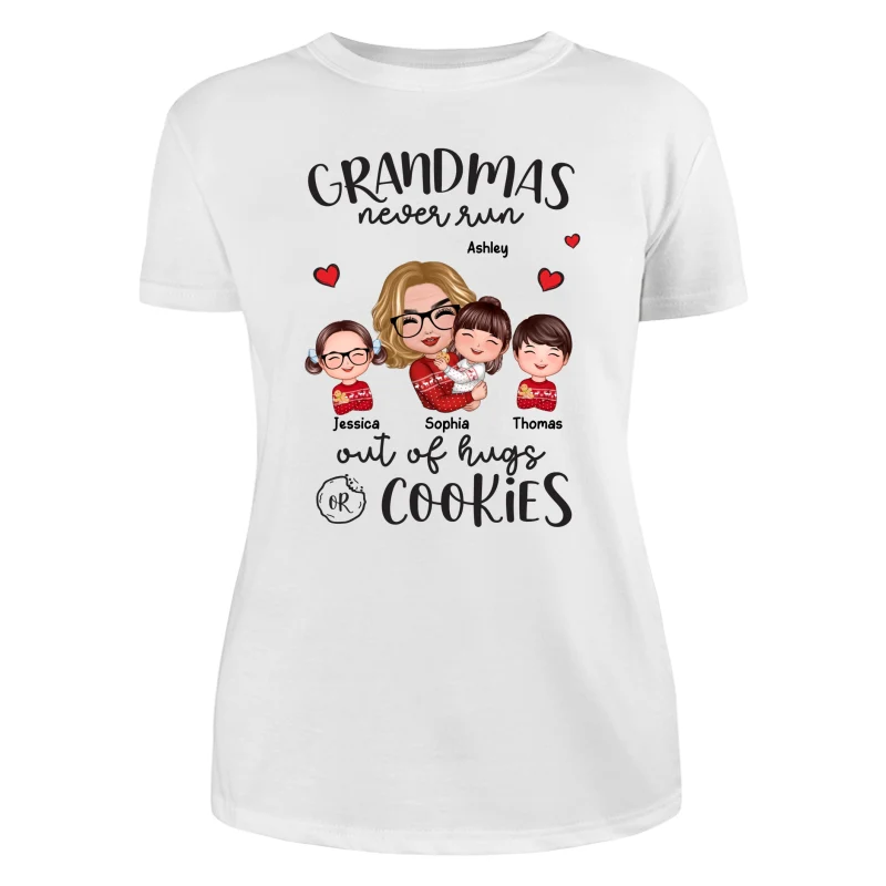 Grandma Never Run Out Of Hugs And Cookies Personalized Christmas Sweatshirt Hoodie - Image 9