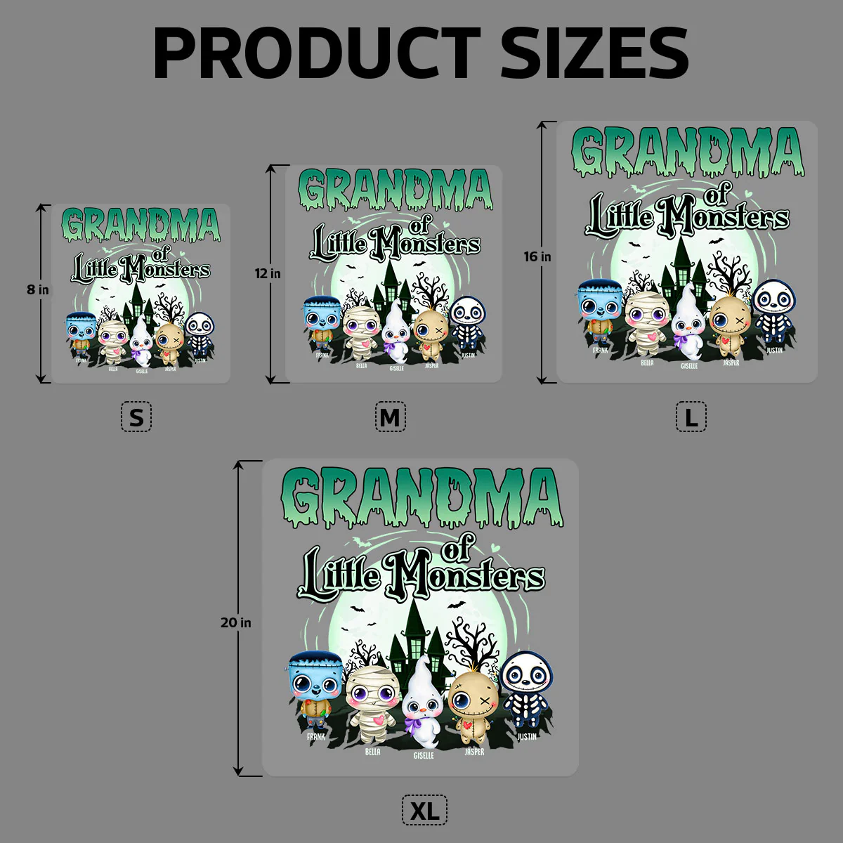 Grandma Of These Little Monsters Personalized Decal, Halloween Decor - Image 7