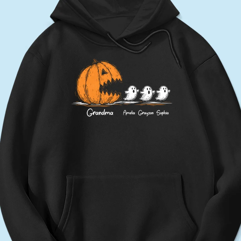 Grandma Pumpkin Chasing Kids Ghosts - Personalized Shirt - Halloween Shirt - Image 19