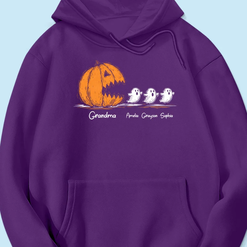 Grandma Pumpkin Chasing Kids Ghosts - Personalized Shirt - Halloween Shirt - Image 22
