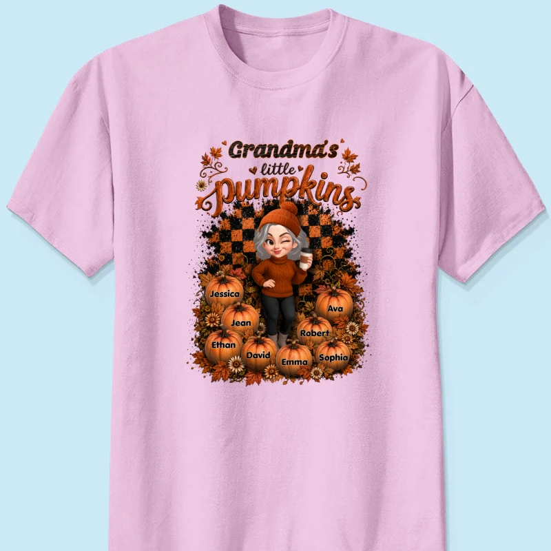 Grandma Pumpkin Patch Retro - Personalized Shirt - Fall Season Gift, Gift For Grandma - Image 11