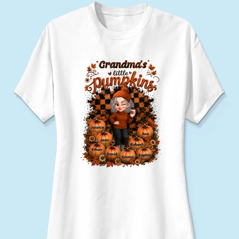 Grandma Pumpkin Patch Retro - Personalized Shirt - Fall Season Gift, Gift For Grandma - Image 13
