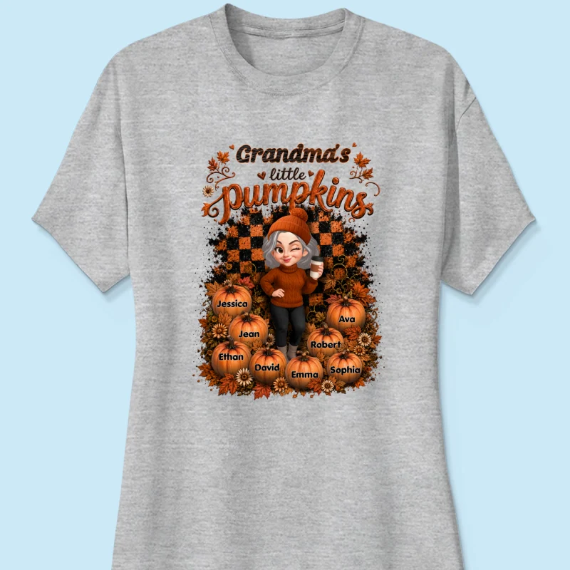 Grandma Pumpkin Patch Retro - Personalized Shirt - Fall Season Gift, Gift For Grandma - Image 14