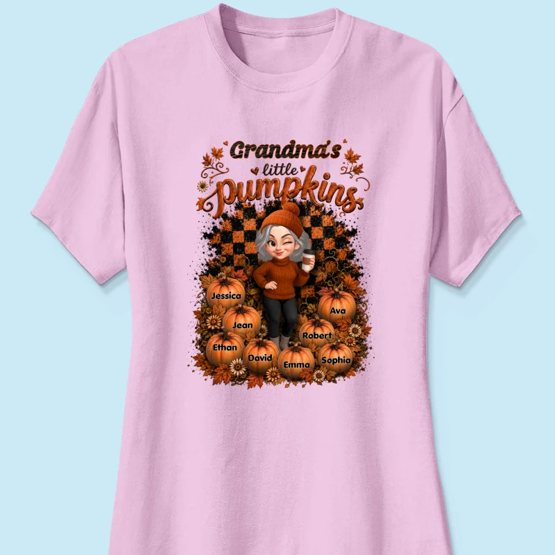 Grandma Pumpkin Patch Retro - Personalized Shirt - Fall Season Gift, Gift For Grandma - Image 15