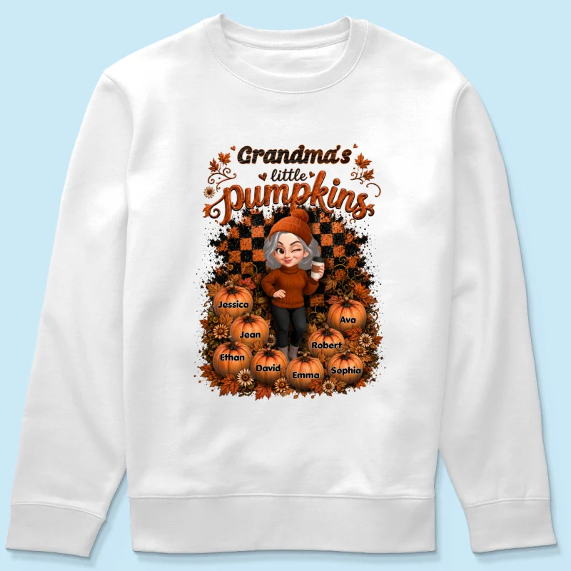 Grandma Pumpkin Patch Retro - Personalized Shirt - Fall Season Gift, Gift For Grandma - Image 17