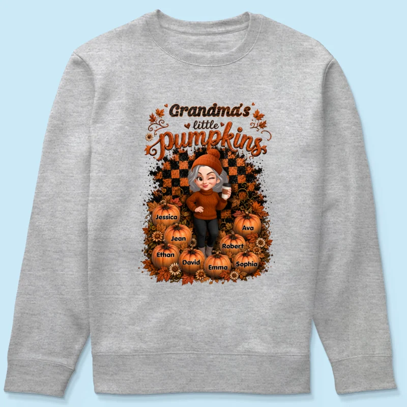 Grandma Pumpkin Patch Retro - Personalized Shirt - Fall Season Gift, Gift For Grandma - Image 18