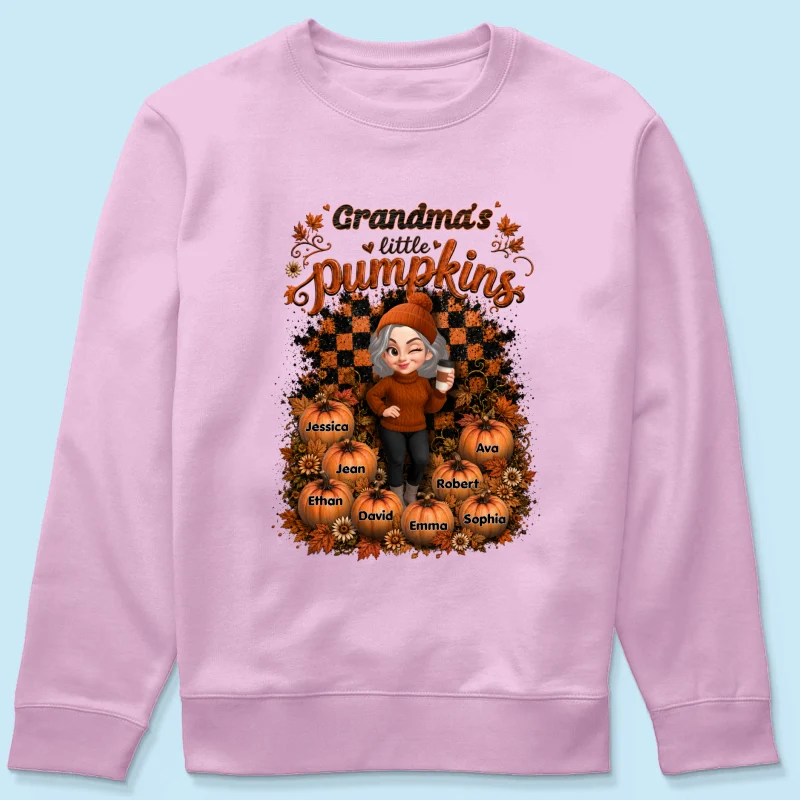 Grandma Pumpkin Patch Retro - Personalized Shirt - Fall Season Gift, Gift For Grandma - Image 19