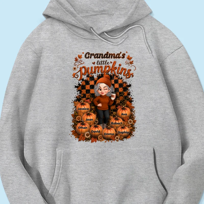 Grandma Pumpkin Patch Retro - Personalized Shirt - Fall Season Gift, Gift For Grandma - Image 22