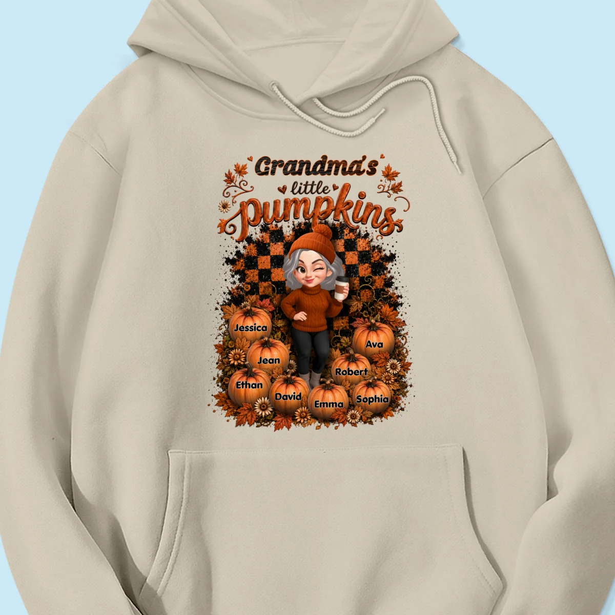 Grandma Pumpkin Patch Retro - Personalized Shirt - Fall Season Gift, Gift For Grandma - Image 25