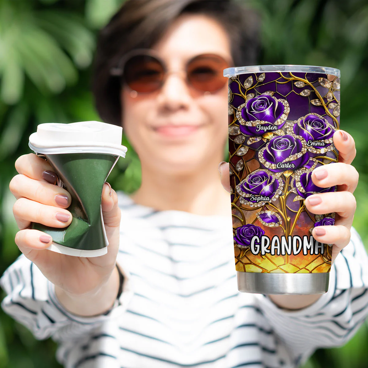 Grandma Roses - Personalized Tumbler - Mother's Day Gift For Grandma - Image 7