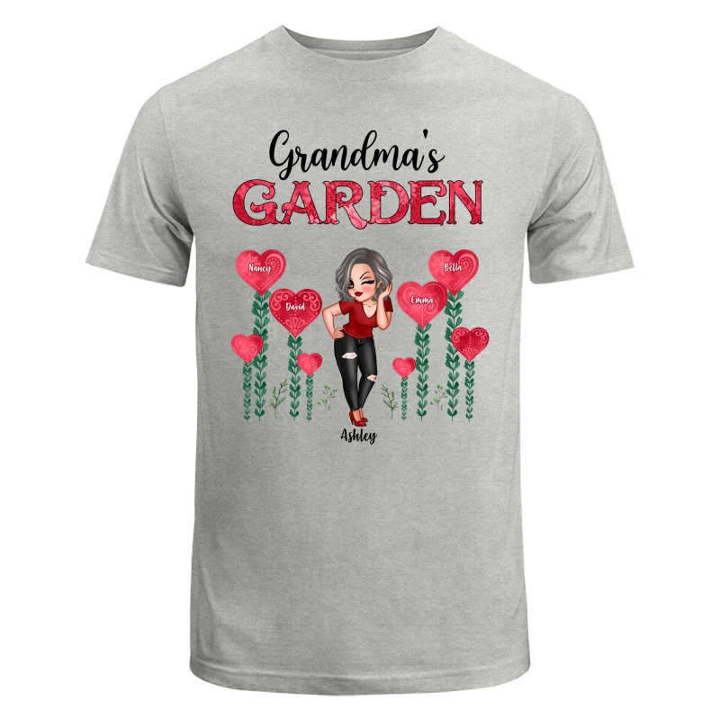 Grandma‘s Heart Garden Pretty Women Personalized Shirt - Image 6
