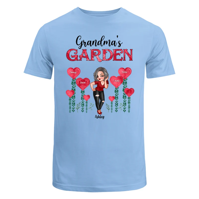 Grandma‘s Heart Garden Pretty Women Personalized Shirt - Image 8