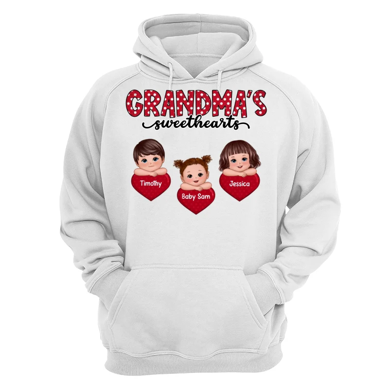 Grandma‘s Sweethearts Cute Kids On Hand Personalized Shirt - Image 13