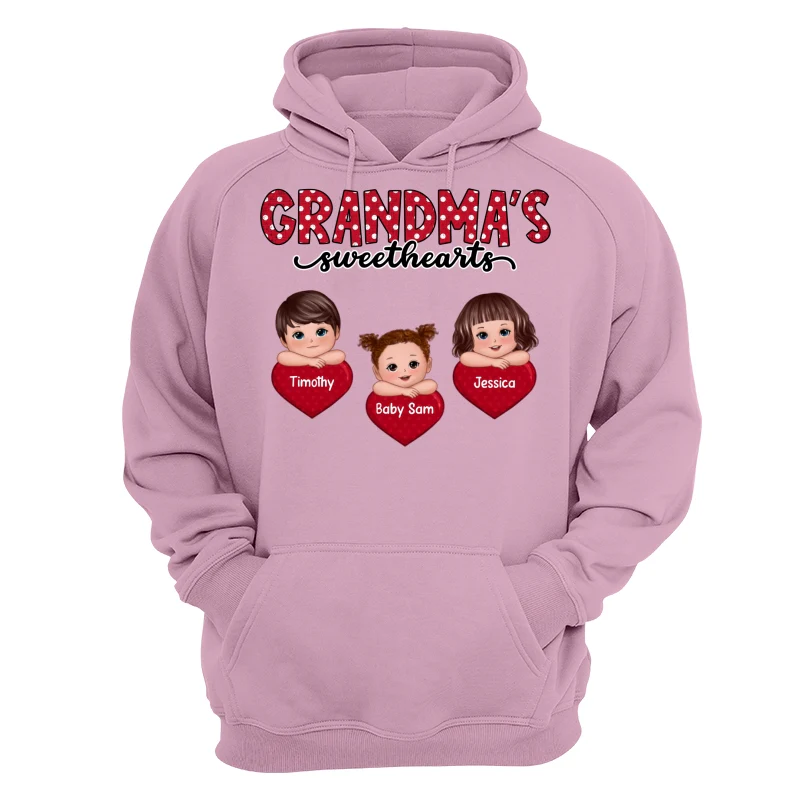 Grandma‘s Sweethearts Cute Kids On Hand Personalized Shirt - Image 15