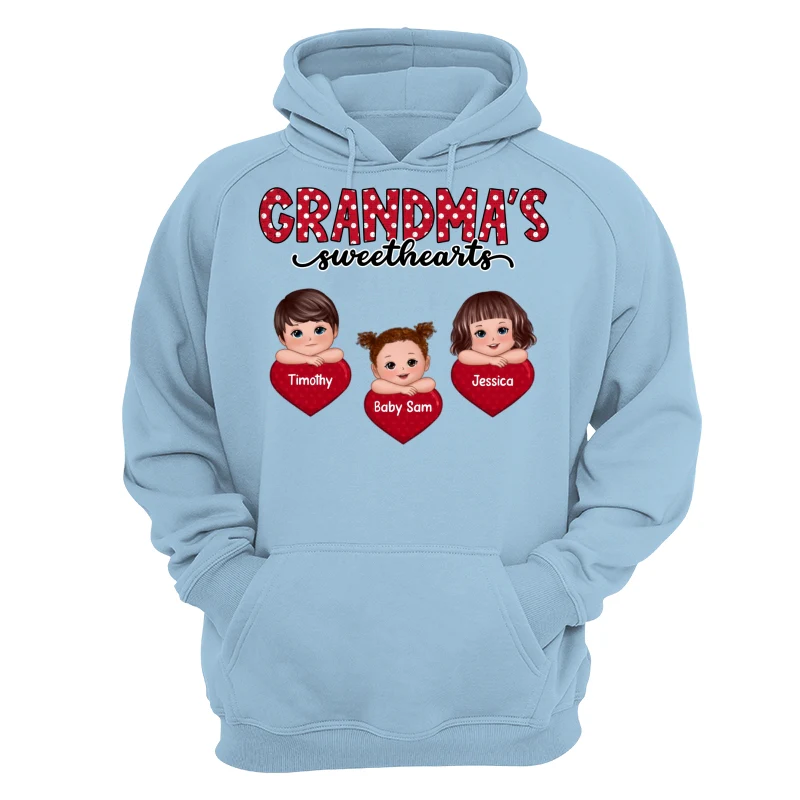 Grandma‘s Sweethearts Cute Kids On Hand Personalized Shirt - Image 16