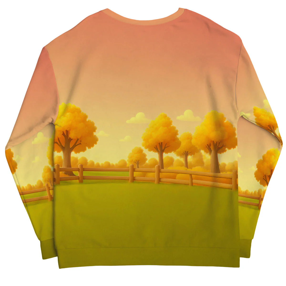 Grandma Scarecrow Standing Grandkids Pumpkins 3D Effect Personalized Sweatshirt - Image 6