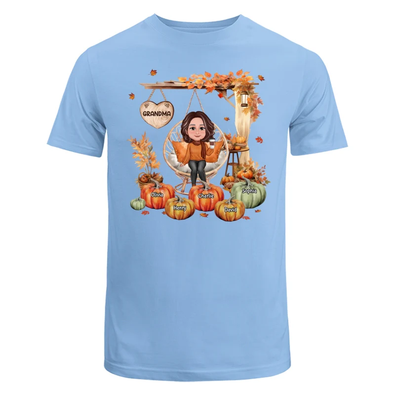 Grandma Sitting On Swing Chair Fall Season Personalized Shirt - Image 8