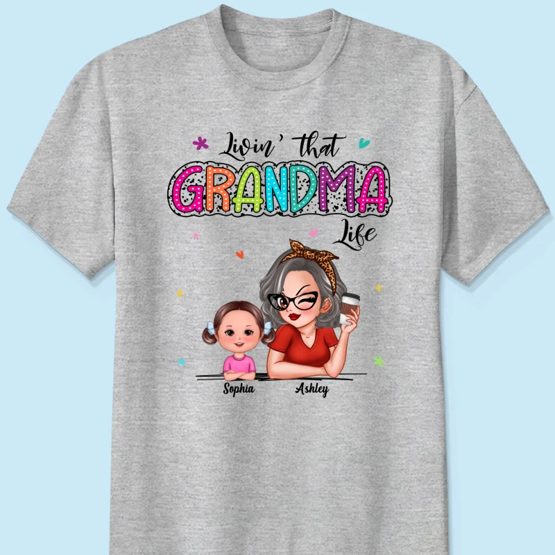 Livin' That Grandma Life Summer Vibe Dalmatian Dots Sassy Woman & Kids Personalized Shirt - Image 10