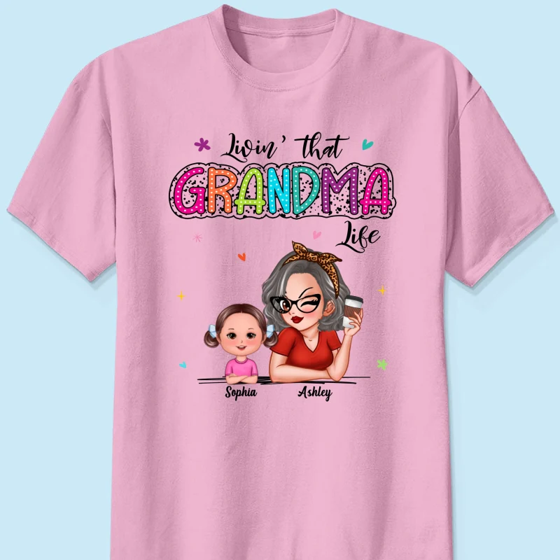 Livin' That Grandma Life Summer Vibe Dalmatian Dots Sassy Woman & Kids Personalized Shirt - Image 11