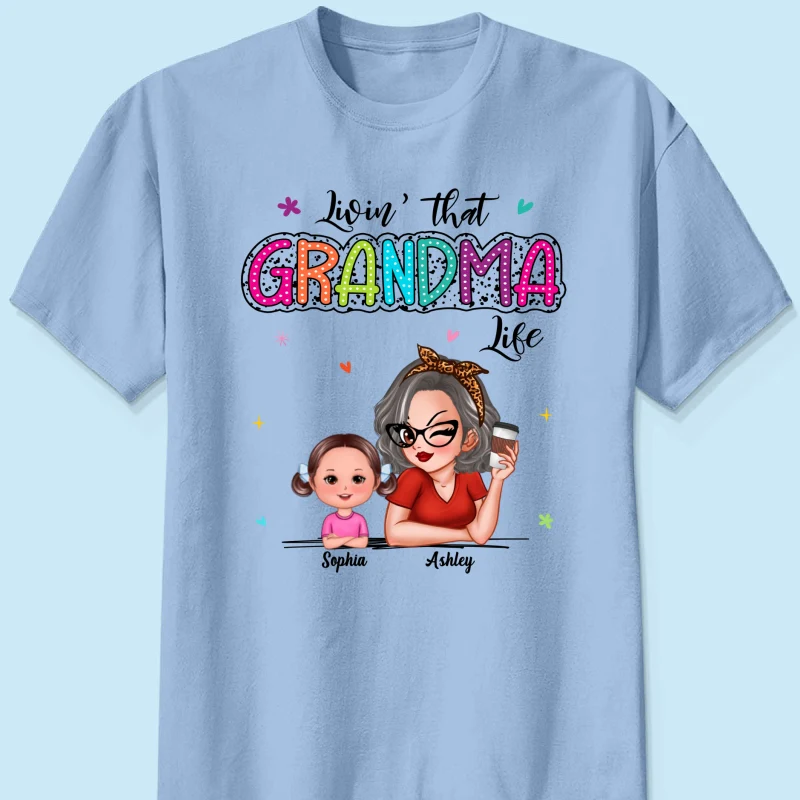 Livin' That Grandma Life Summer Vibe Dalmatian Dots Sassy Woman & Kids Personalized Shirt - Image 12