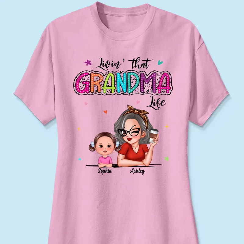 Livin' That Grandma Life Summer Vibe Dalmatian Dots Sassy Woman & Kids Personalized Shirt - Image 15
