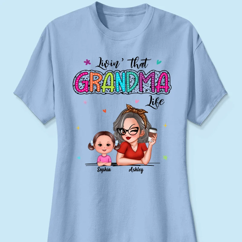 Livin' That Grandma Life Summer Vibe Dalmatian Dots Sassy Woman & Kids Personalized Shirt - Image 16