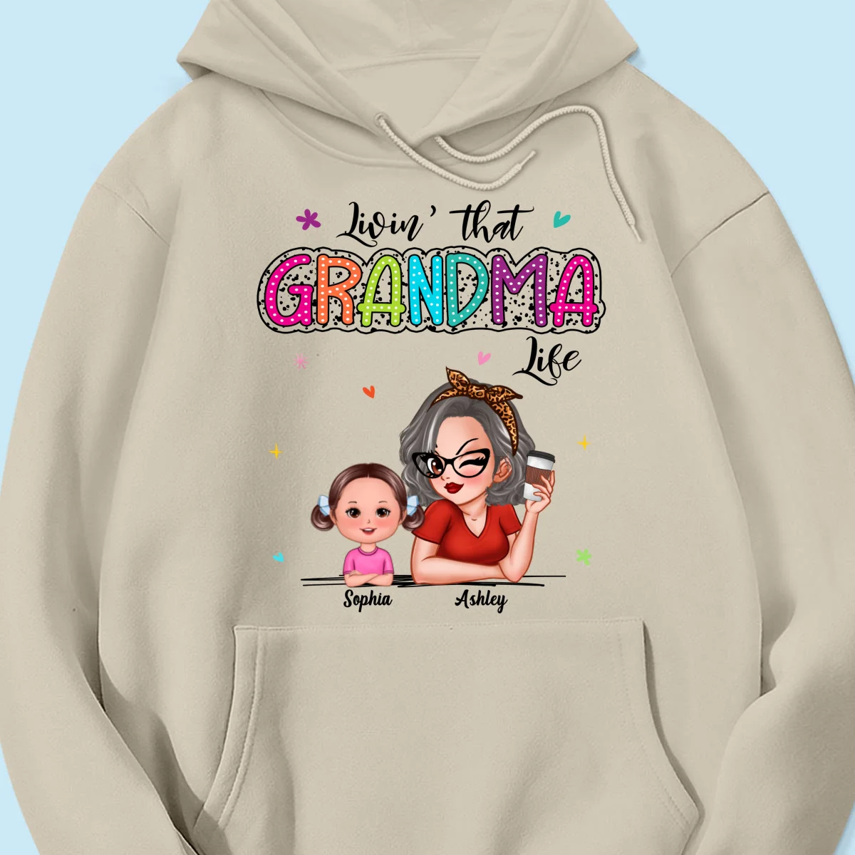 Livin' That Grandma Life Summer Vibe Dalmatian Dots Sassy Woman & Kids Personalized Shirt - Image 18