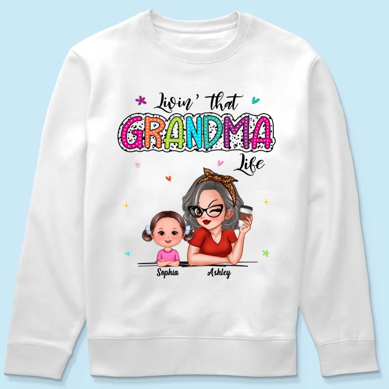 Livin' That Grandma Life Summer Vibe Dalmatian Dots Sassy Woman & Kids Personalized Shirt - Image 21