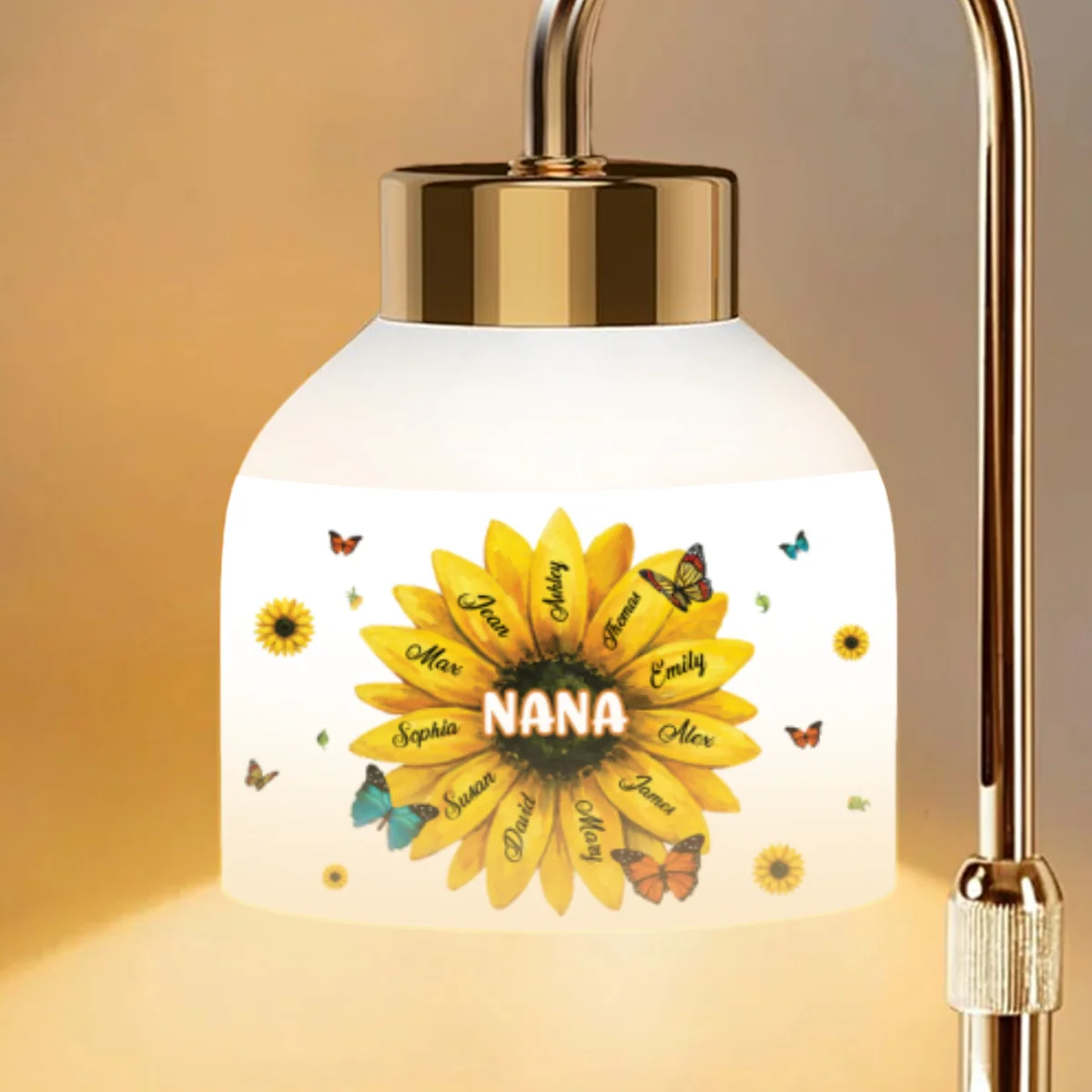 Grandma Sunflower Custom Kids Names - Personalized Candle Warmer Lamp - Gift For Grandma, Mom - Image 11