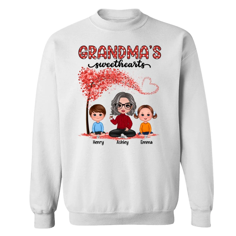 Grandma Sweethearts Grandkids Tree Personalized Shirt - Image 17