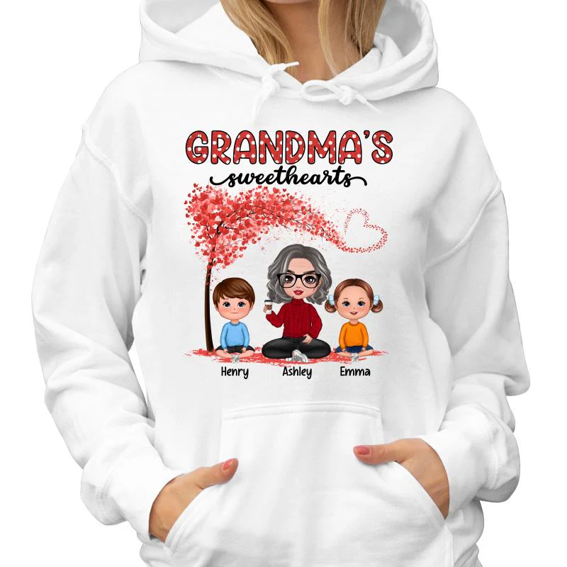 Grandma Sweethearts Grandkids Tree Personalized Shirt - Image 4