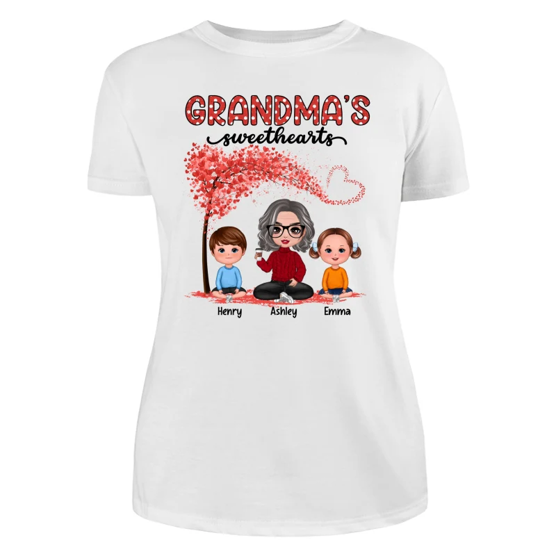 Grandma Sweethearts Grandkids Tree Personalized Shirt - Image 9