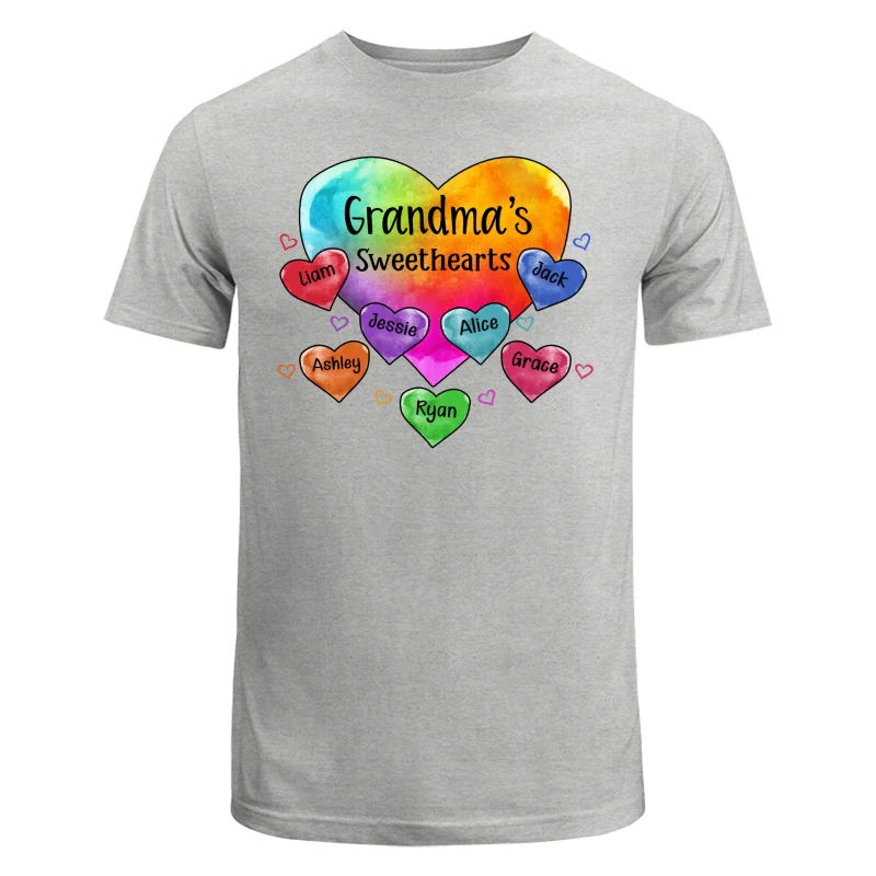 Grandma Sweethearts Pattern Personalized Light Shirt - Image 6