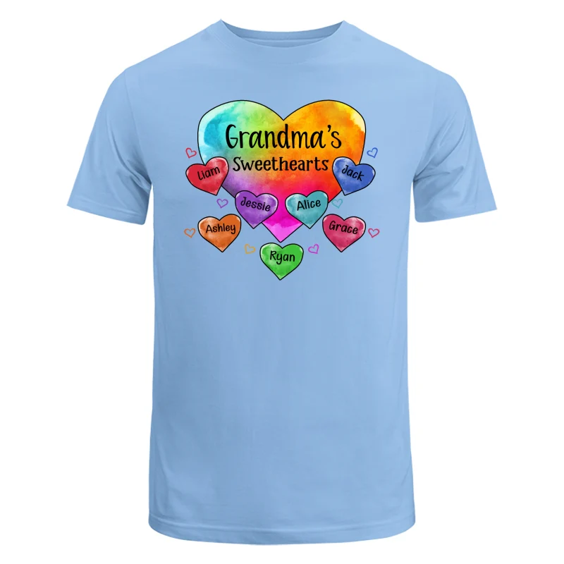 Grandma Sweethearts Pattern Personalized Light Shirt - Image 8